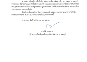 เผยแพร่แผนการจัดชื้อจัดจ้าง ประจำปีงบประมาณ 2569